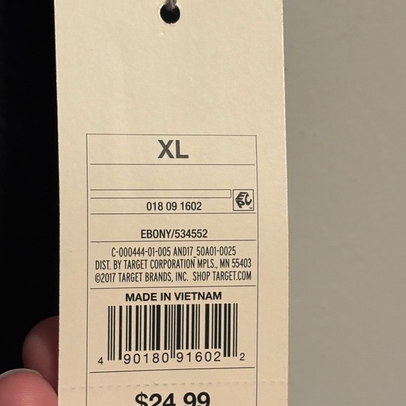 A New Day Black V-Neck Sleeveless Shift Dress XL NWT Ebony - Picture 3 of 4